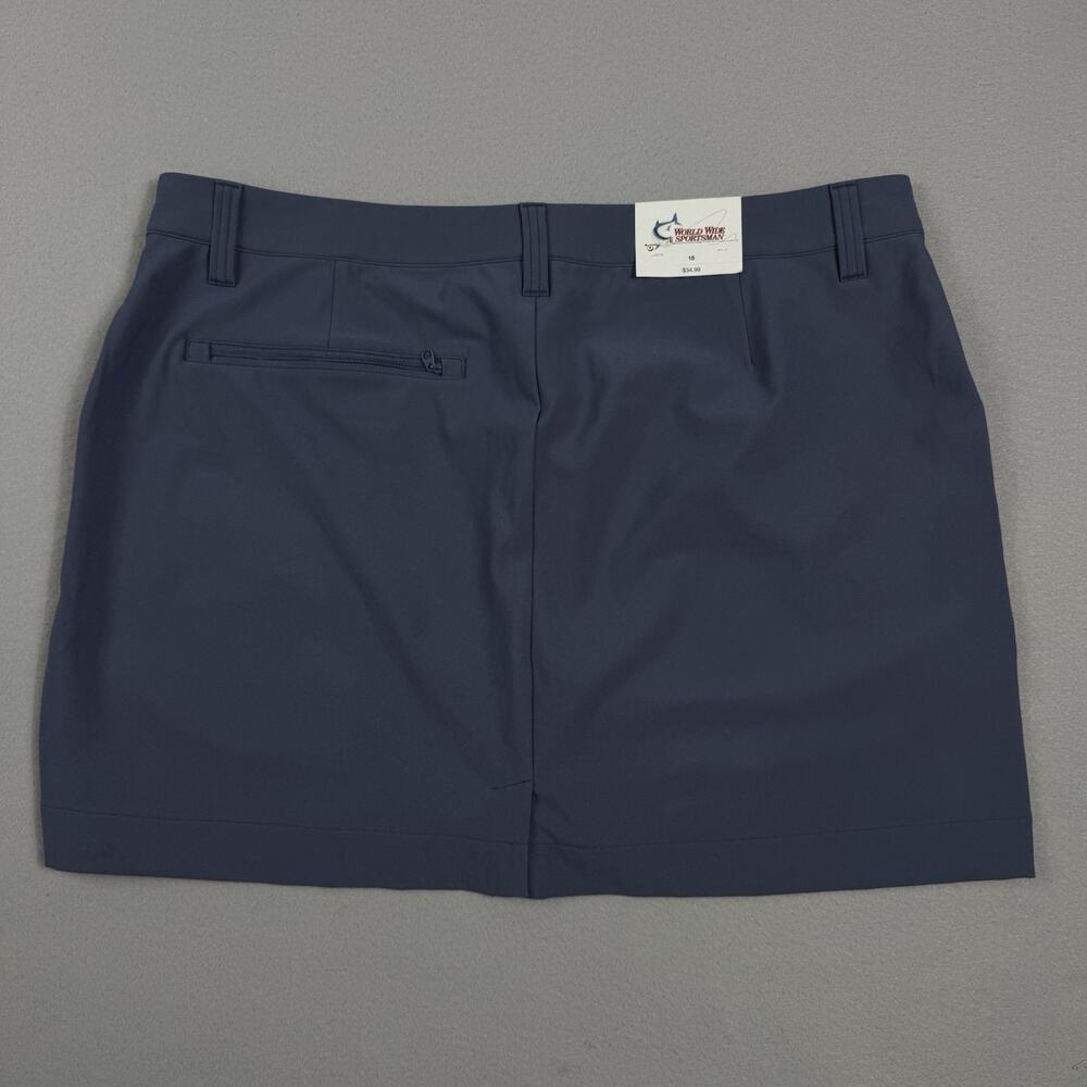 World Wide Sportsman Skort Women Size 18 Blue Stretch Golf Coastal Athletic NWT - Picture 13 of 16
